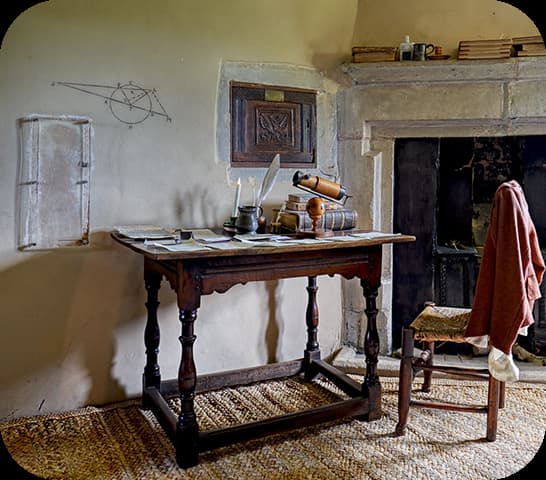 Inside of Newton's house